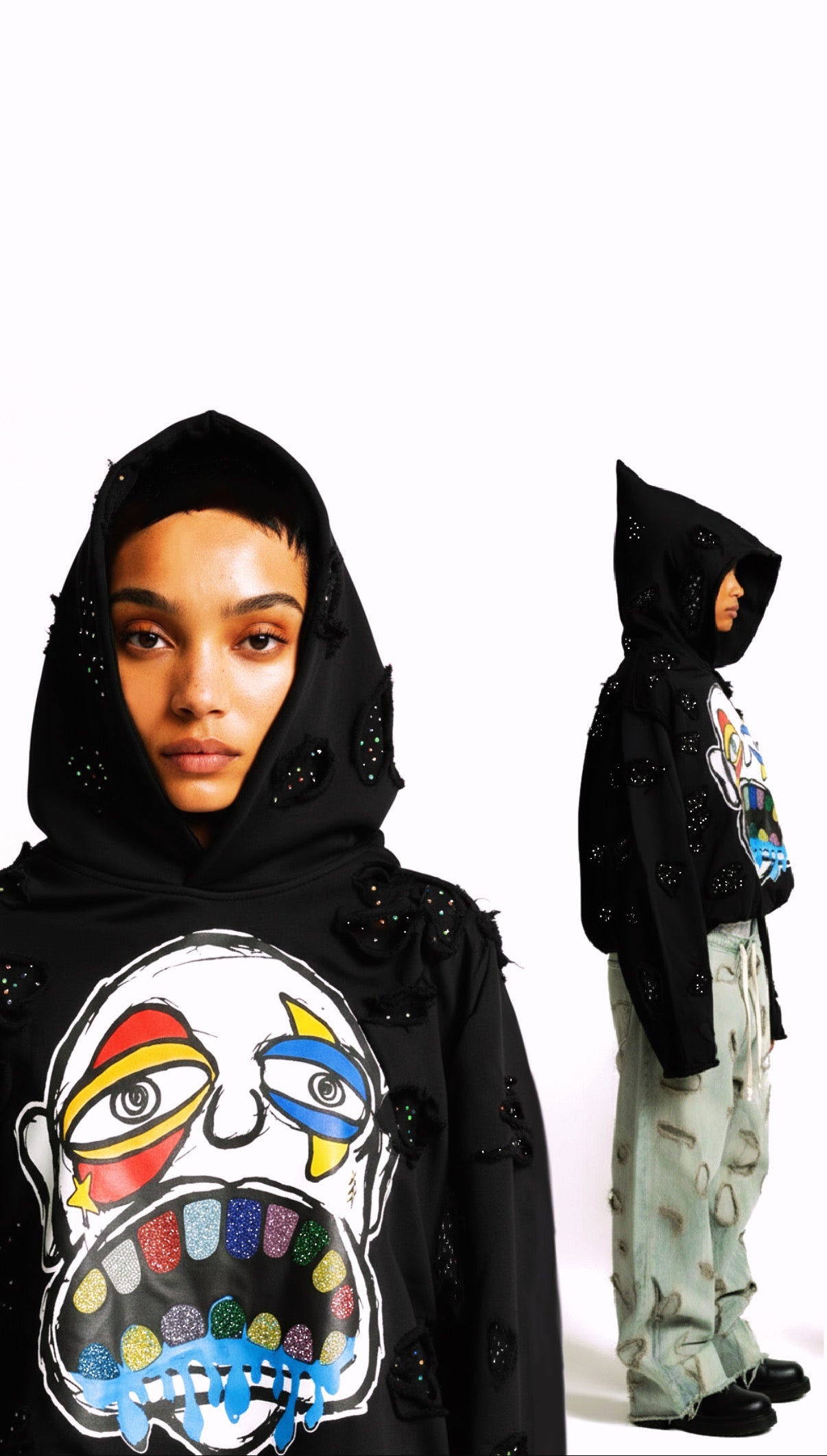 XBREAKING POINT RHINESTONE -HOODIE