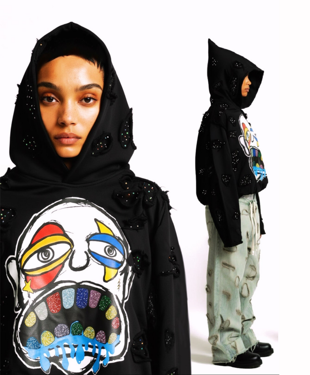 BREAKING POINT RHINESTONE -HOODIE